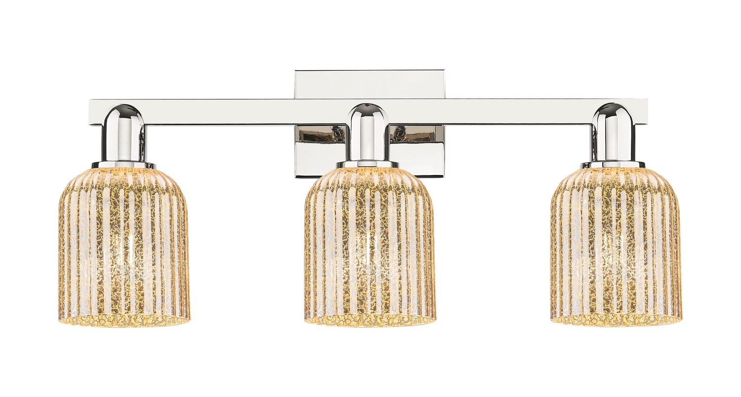 Three Light Bath Vanity by Innovations - Arcadia Collection, Polished Nickel Finish - 716-3W-PN-G559-5ME