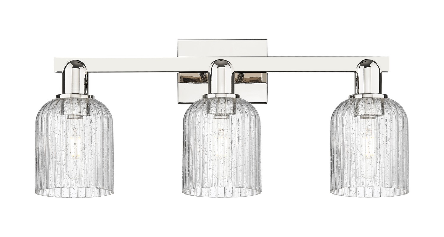 Three Light Bath Vanity by Innovations - Arcadia Collection, Polished Nickel Finish - 716-3W-PN-G559-5SDY