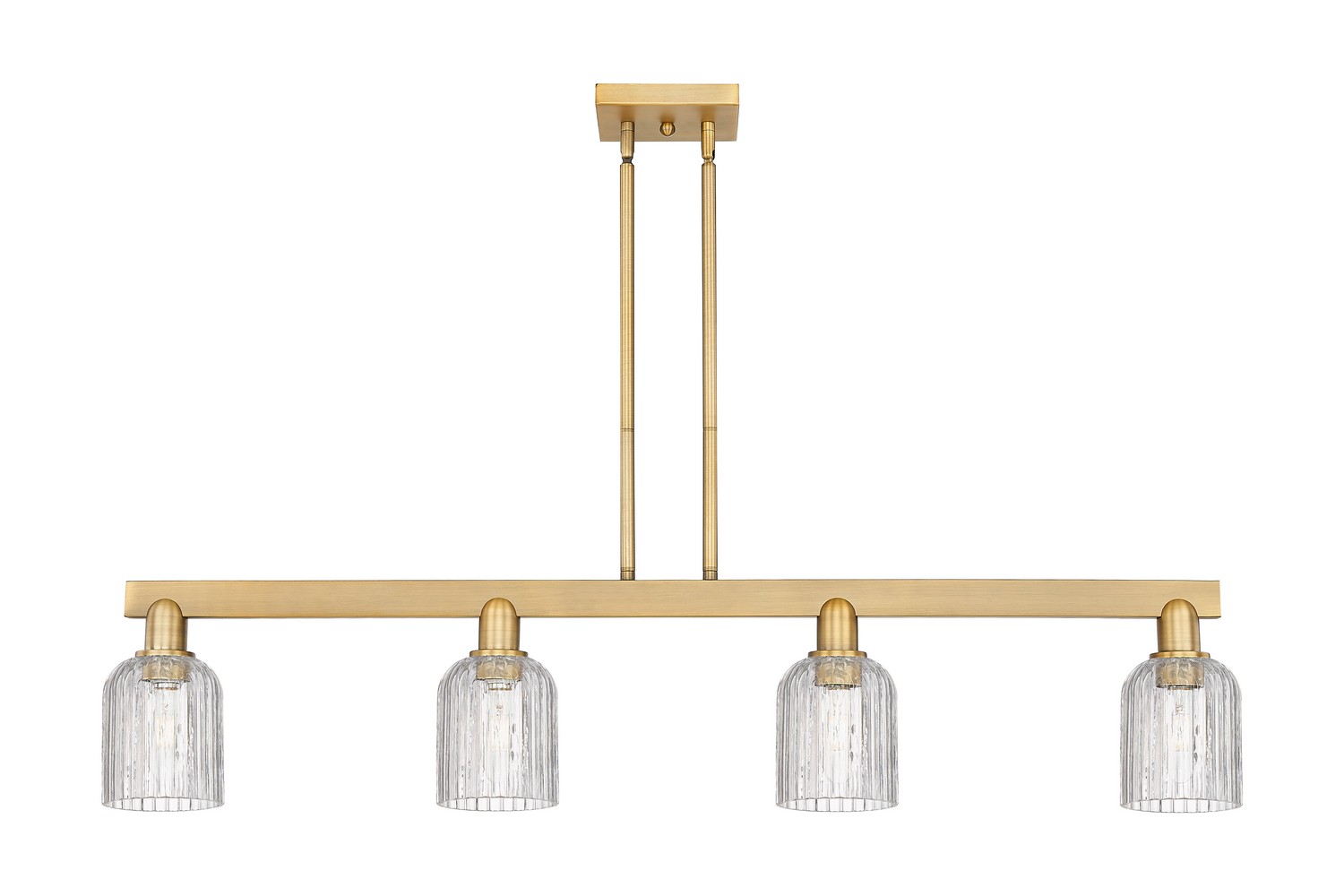 Four Light Island Pendant by Innovations - Arcadia Collection, Brushed Brass Finish - 716-4I-BB-G559-5CL