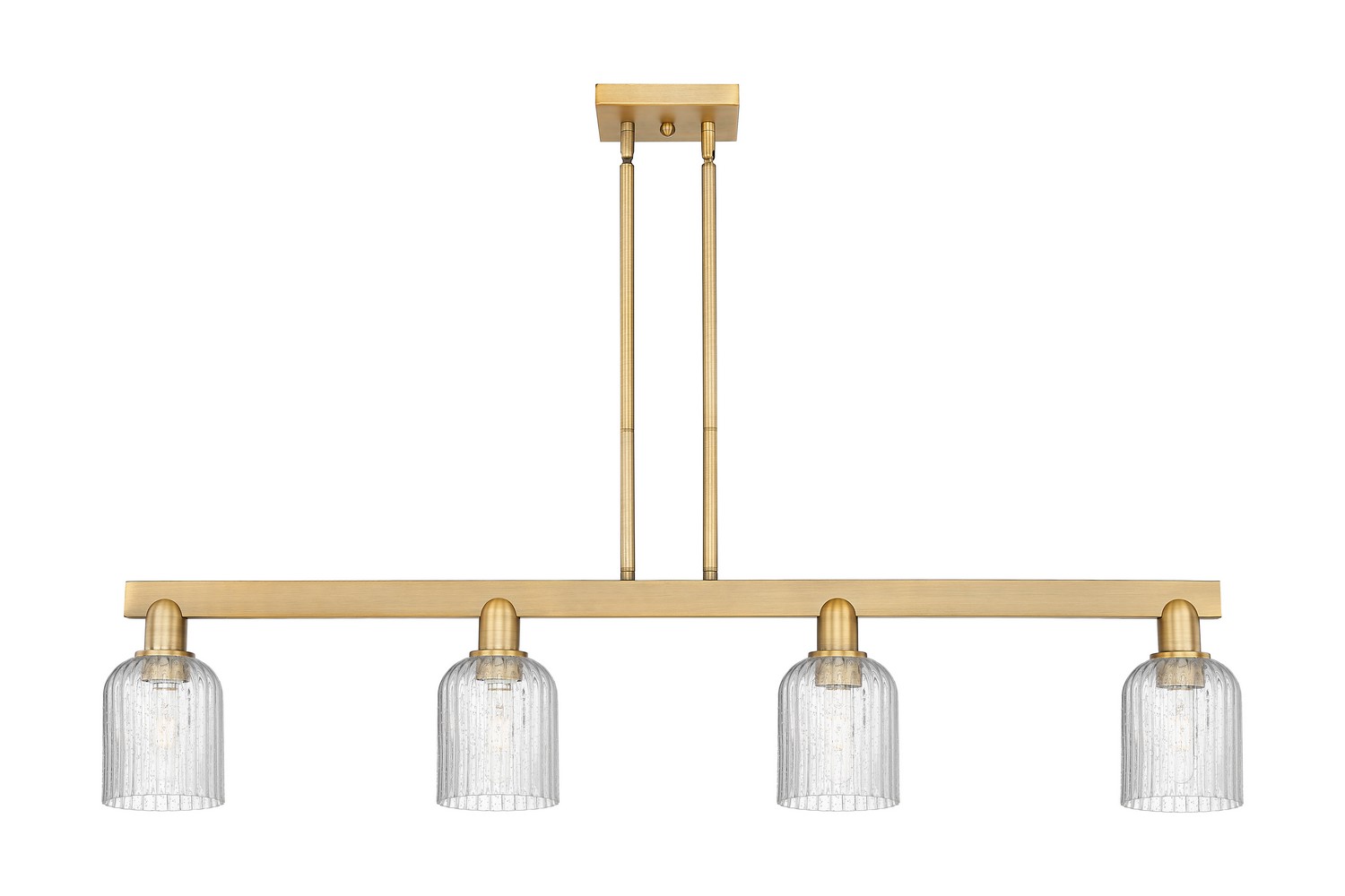 Four Light Island Pendant by Innovations - Arcadia Collection, Brushed Brass Finish - 716-4I-BB-G559-5SDY