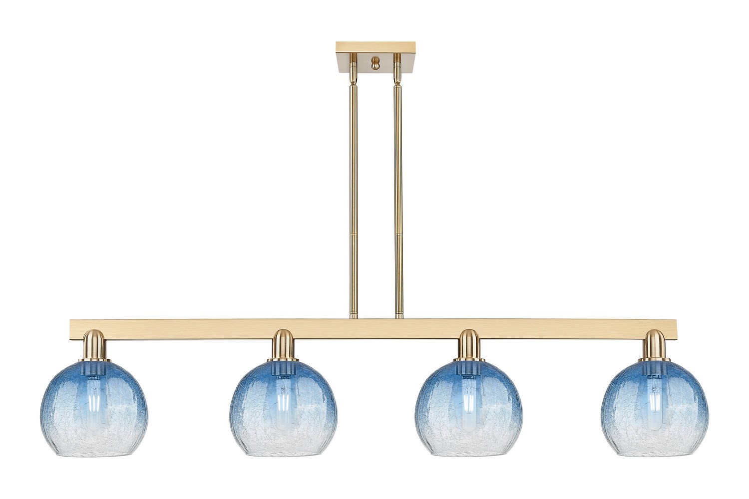 Four Light Island Pendant by Innovations - Arcadia Collection, Champagne Bronze Finish - 716-4I-CB-G483-8SB
