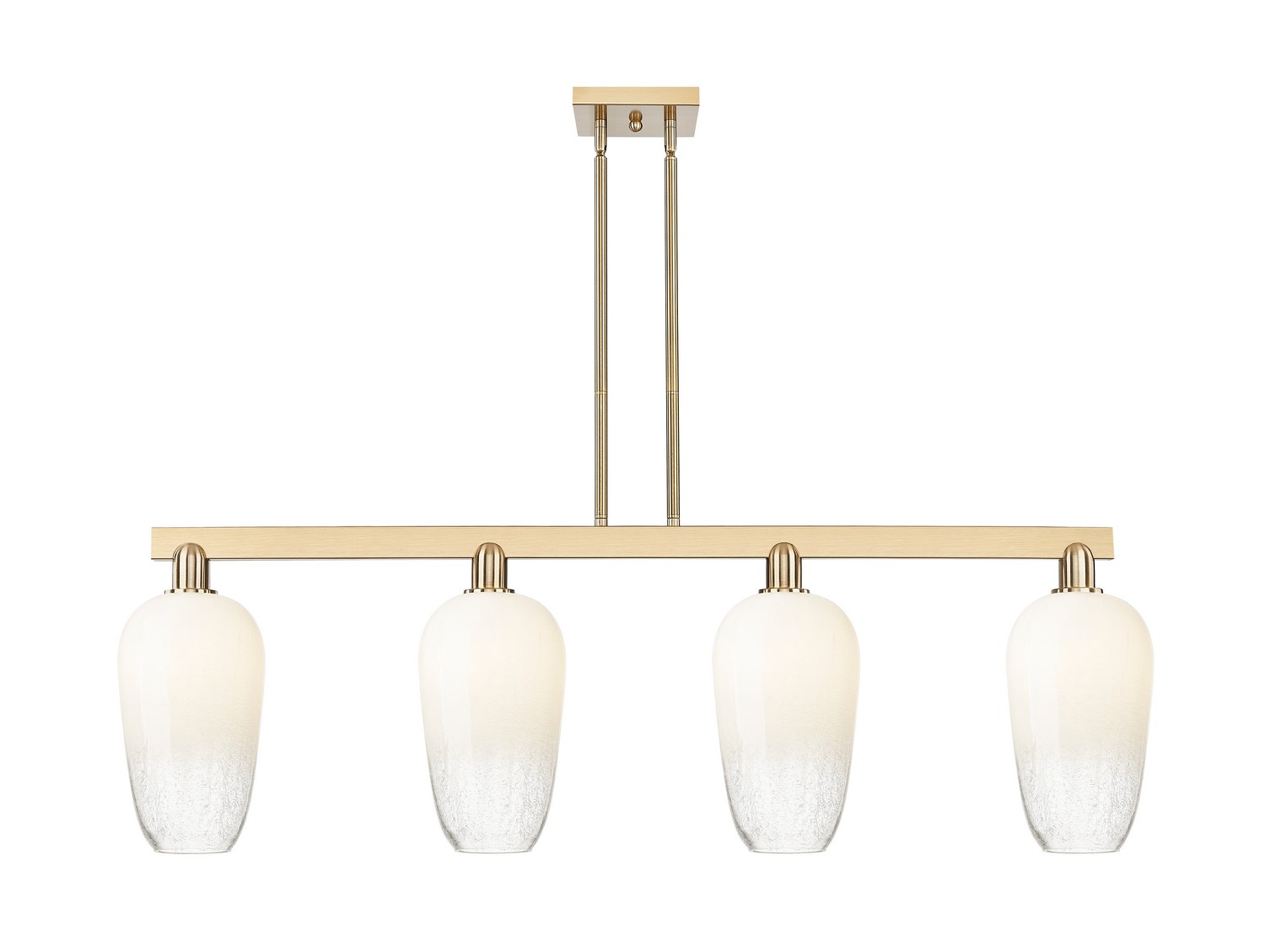 Four Light Island Pendant by Innovations - Arcadia Collection, Champagne Bronze Finish - 716-4I-CB-G484-7OP
