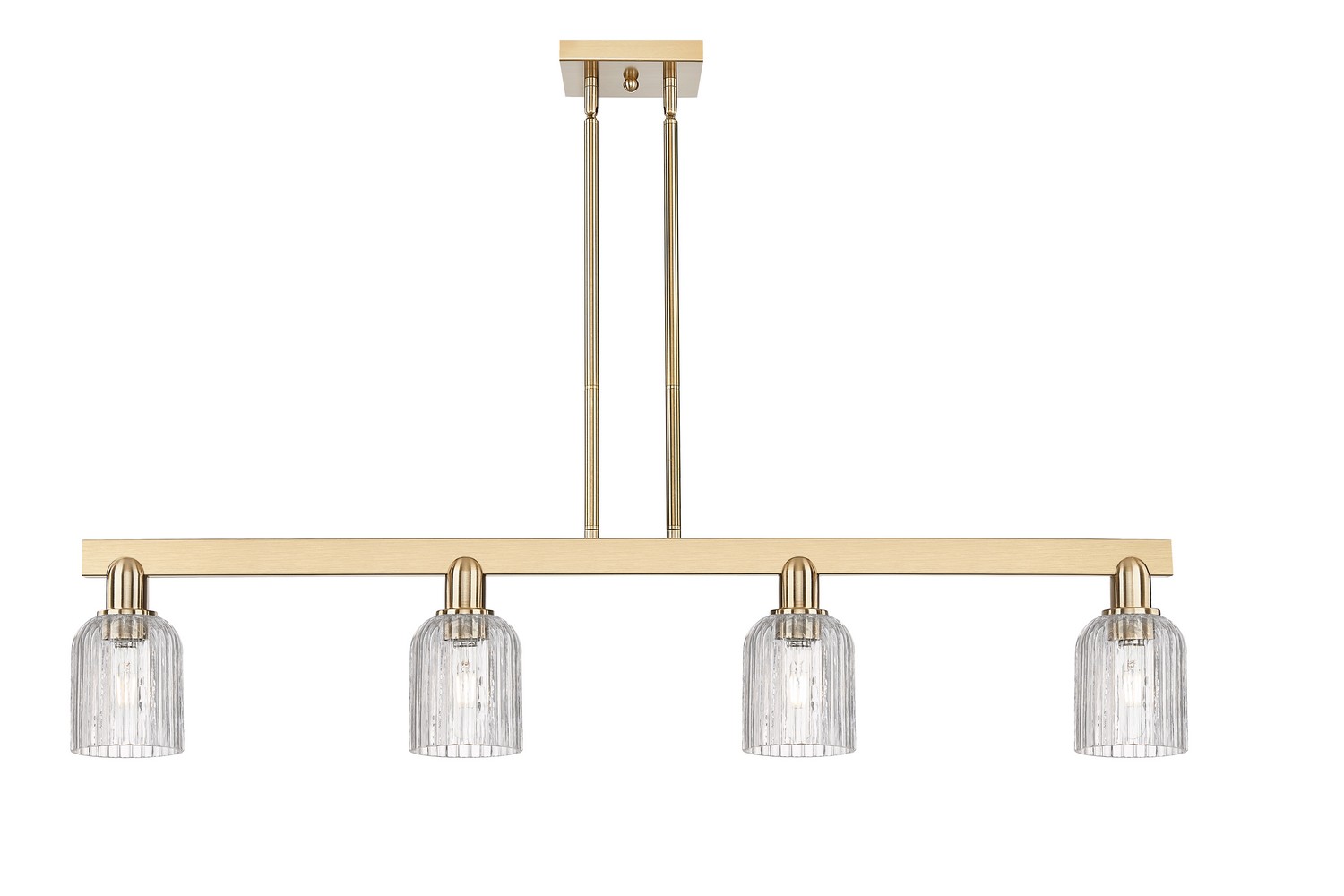 Four Light Island Pendant by Innovations - Arcadia Collection, Champagne Bronze Finish - 716-4I-CB-G559-5CL