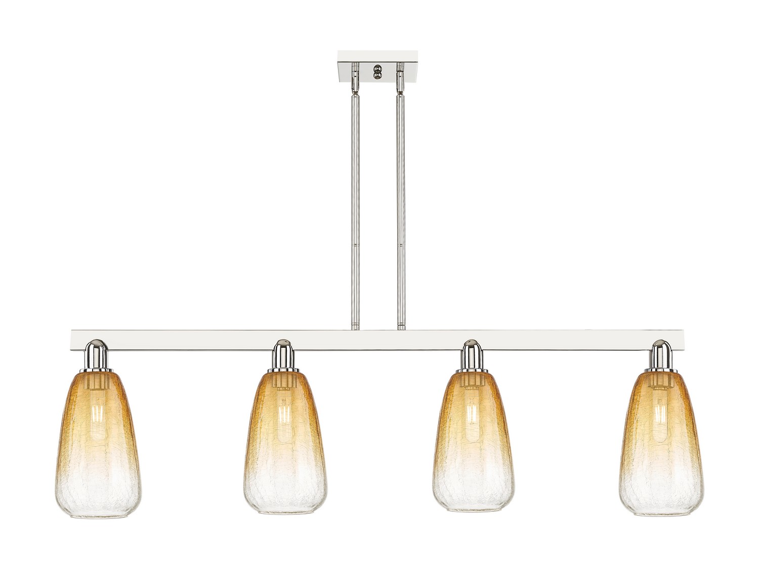 Four Light Island Pendant by Innovations - Arcadia Collection, Polished Nickel Finish - 716-4I-PN-G480-6AM