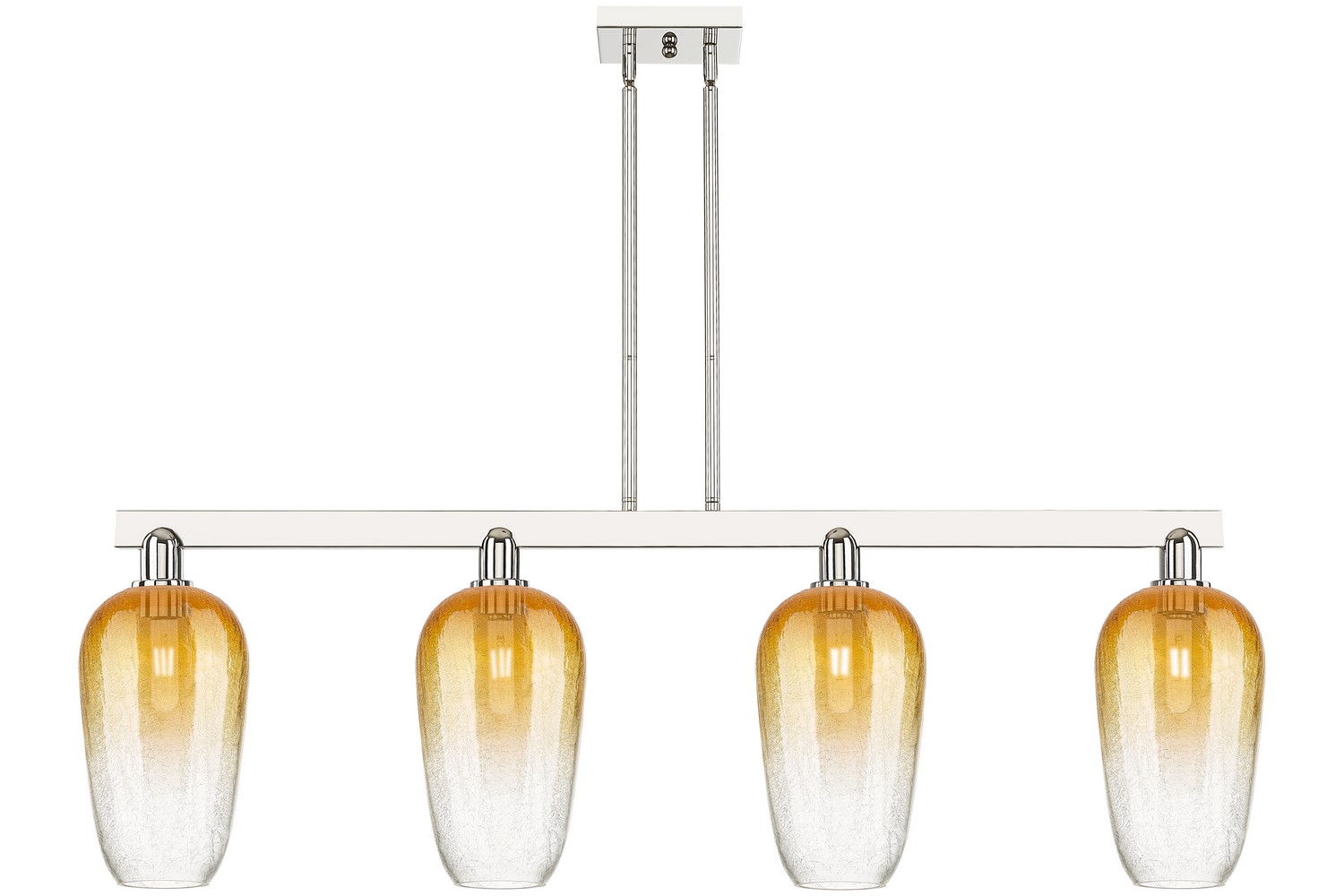 Four Light Island Pendant by Innovations - Arcadia Collection, Polished Nickel Finish - 716-4I-PN-G484-7AM