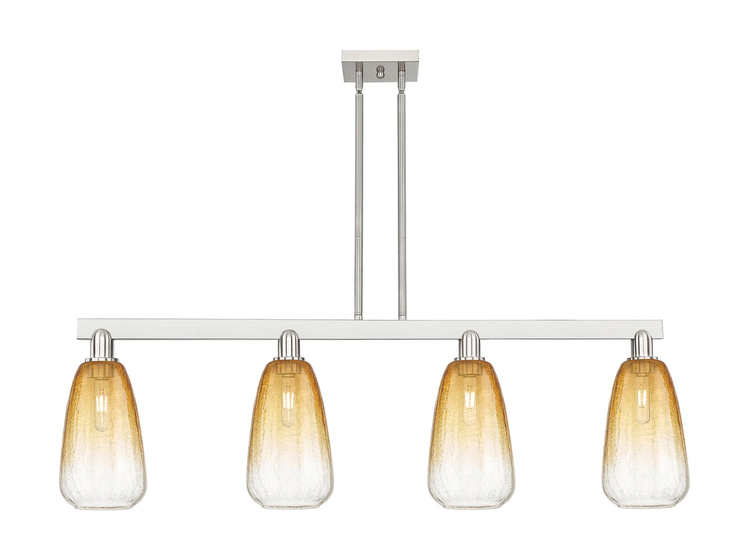 Four Light Island Pendant by Innovations - Arcadia Collection, Brushed Satin Nickel Finish - 716-4I-SN-G480-6AM