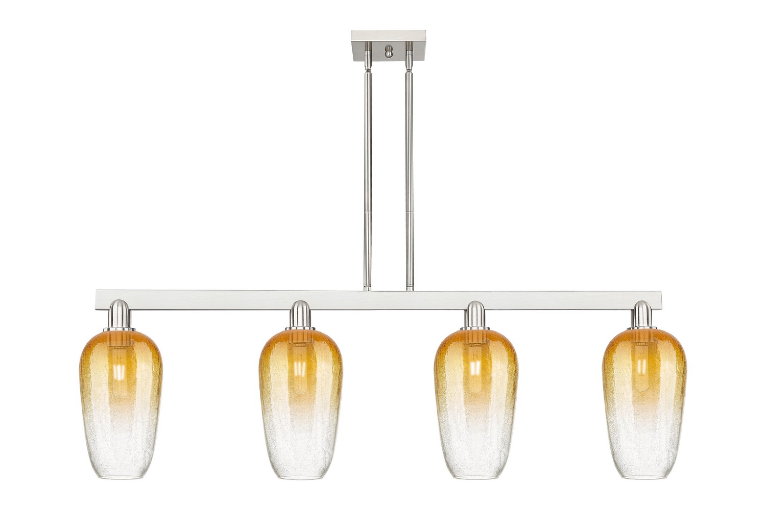 Four Light Island Pendant by Innovations - Arcadia Collection, Brushed Satin Nickel Finish - 716-4I-SN-G484-7AM