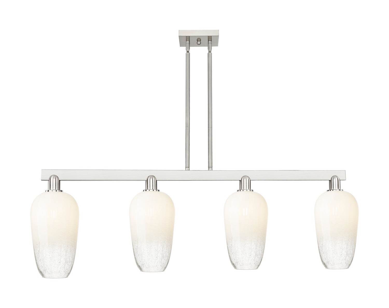Four Light Island Pendant by Innovations - Arcadia Collection, Brushed Satin Nickel Finish - 716-4I-SN-G484-7OP