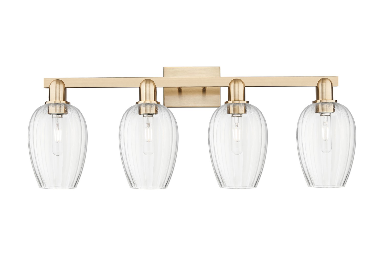 Four Light Bath Vanity by Innovations - Arcadia Collection, Champagne Bronze Finish - 716-4W-CB-G457-6CL