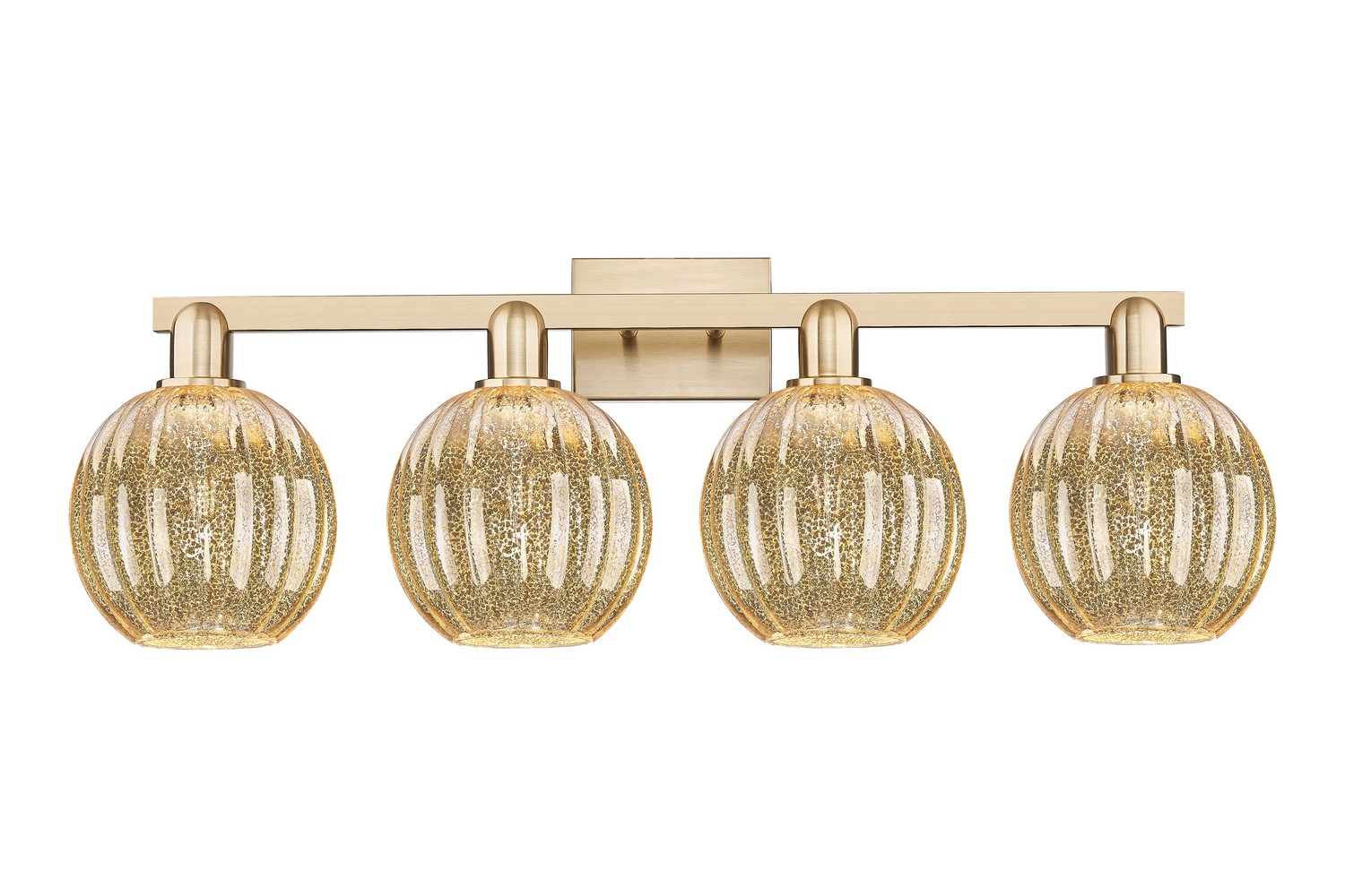 Four Light Bath Vanity by Innovations - Arcadia Collection, Champagne Bronze Finish - 716-4W-CB-G458-7ME