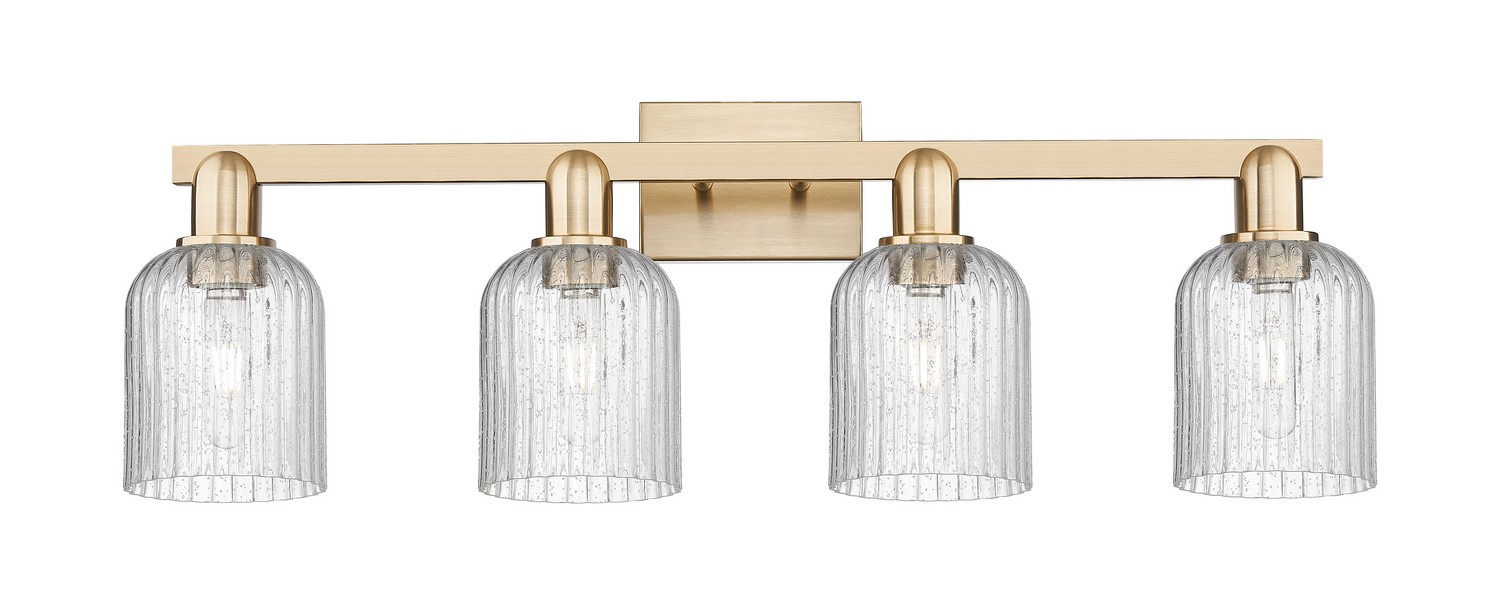 Four Light Bath Vanity by Innovations - Arcadia Collection, Champagne Bronze Finish - 716-4W-CB-G559-5SDY