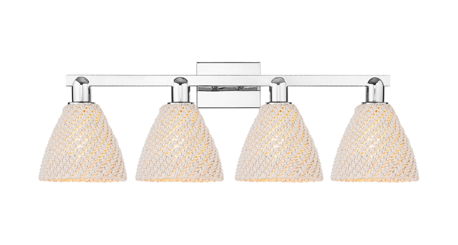 Four Light Bath Vanity by Innovations - Arcadia Collection, Polished Chrome Finish - 716-4W-PC-NBD-75-NAT