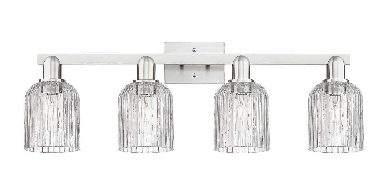 Four Light Bath Vanity by Innovations - Arcadia Collection, Brushed Satin Nickel Finish - 716-4W-SN-G559-5CL
