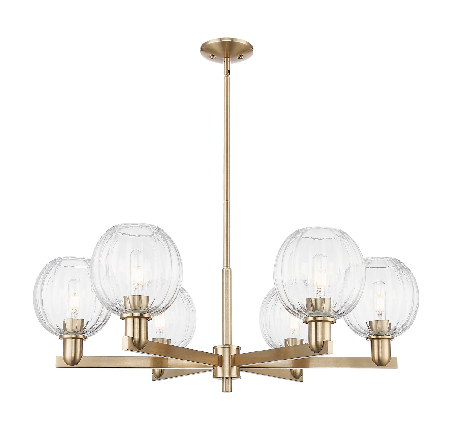 Six Light Chandelier by Innovations - Arcadia Collection, Champagne Bronze Finish - 716-6CR-CB-G458-7CL