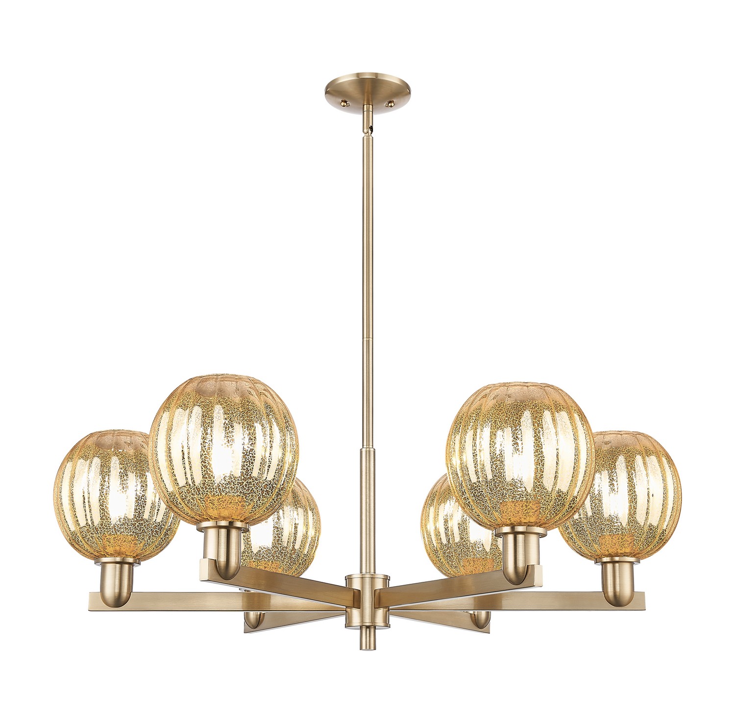 Six Light Chandelier by Innovations - Arcadia Collection, Champagne Bronze Finish - 716-6CR-CB-G458-7ME