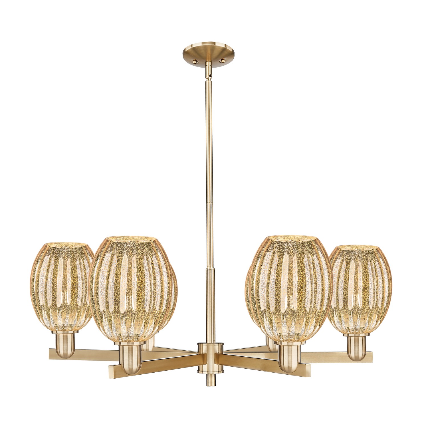 Six Light Chandelier by Innovations - Arcadia Collection, Champagne Bronze Finish - 716-6CR-CB-G459-6ME