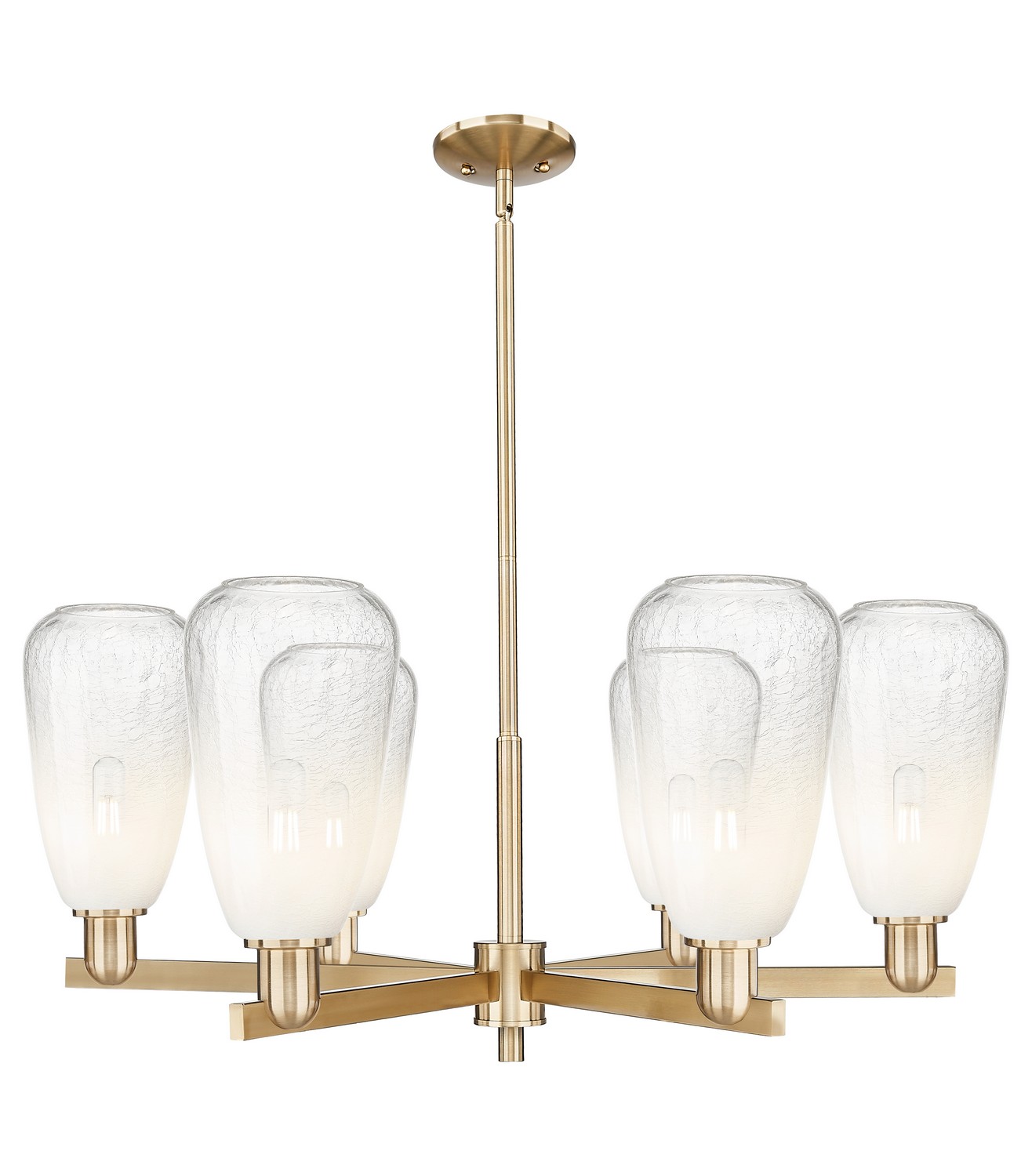 Six Light Chandelier by Innovations - Arcadia Collection, Champagne Bronze Finish - 716-6CR-CB-G480-6OP