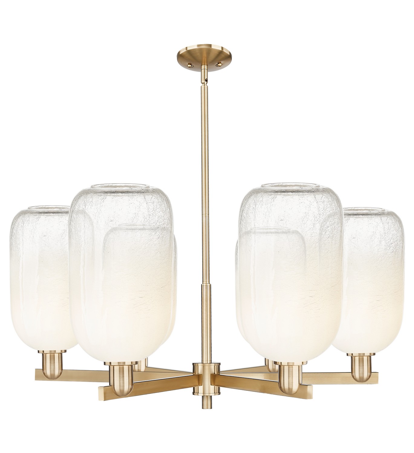 Six Light Chandelier by Innovations - Arcadia Collection, Champagne Bronze Finish - 716-6CR-CB-G482-7OP