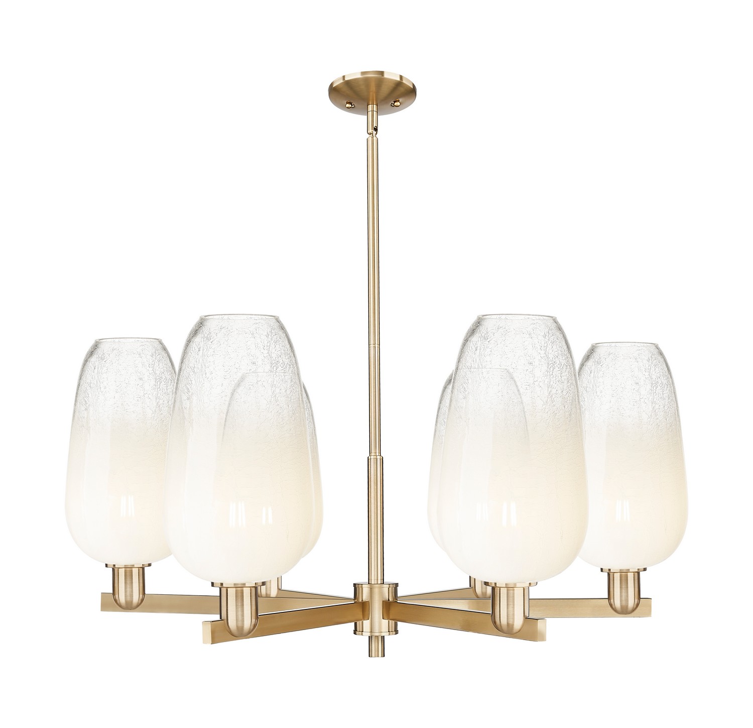 Six Light Chandelier by Innovations - Arcadia Collection, Champagne Bronze Finish - 716-6CR-CB-G484-7OP