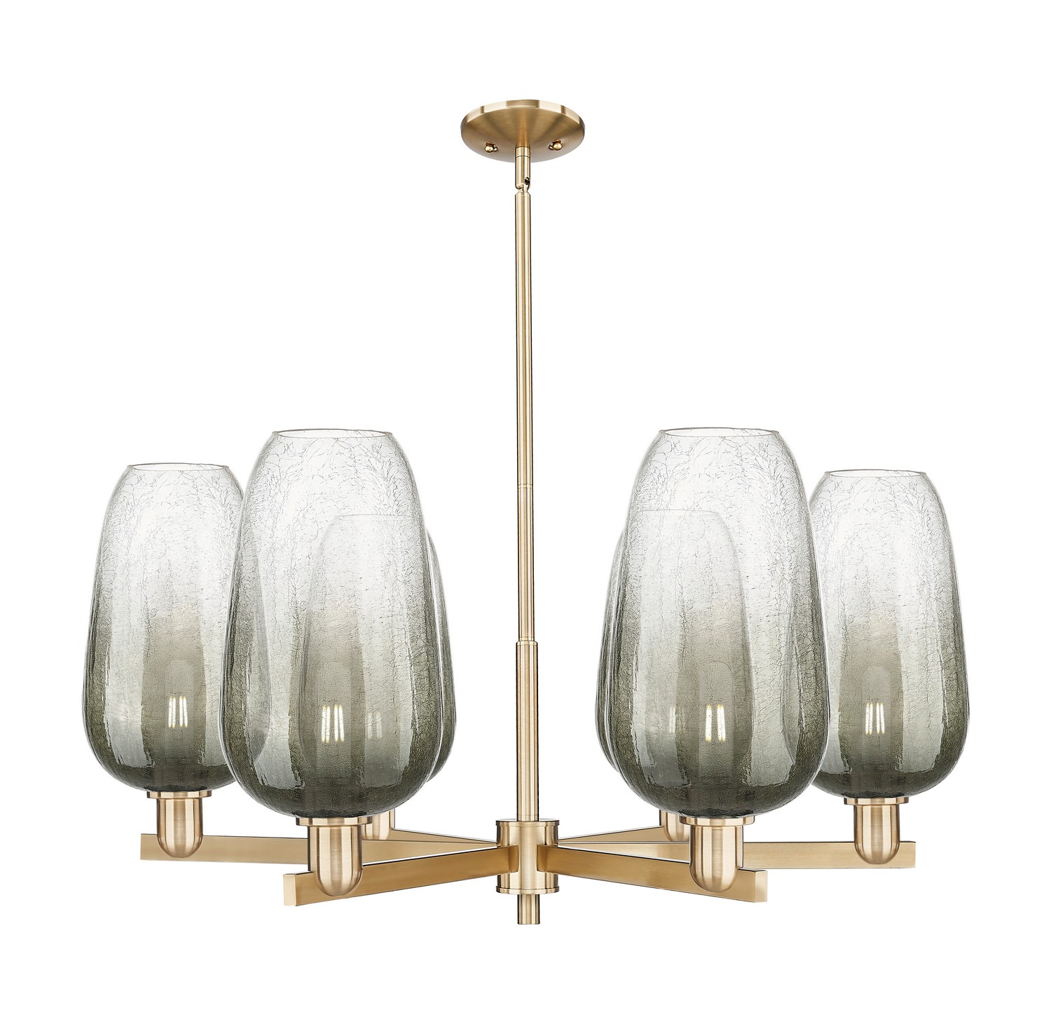 Six Light Chandelier by Innovations - Arcadia Collection, Champagne Bronze Finish - 716-6CR-CB-G484-7SL