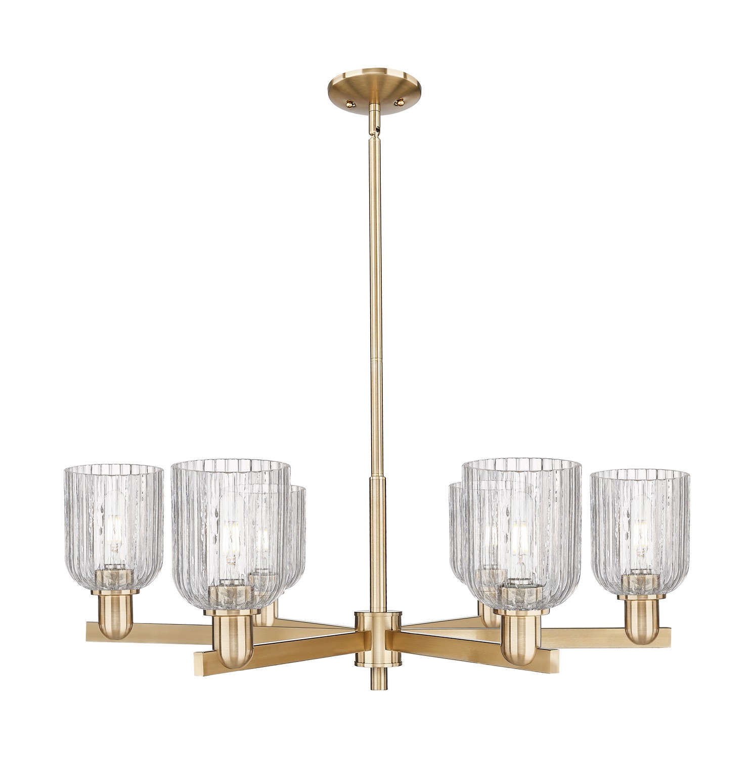 Six Light Chandelier by Innovations - Arcadia Collection, Champagne Bronze Finish - 716-6CR-CB-G559-5CL