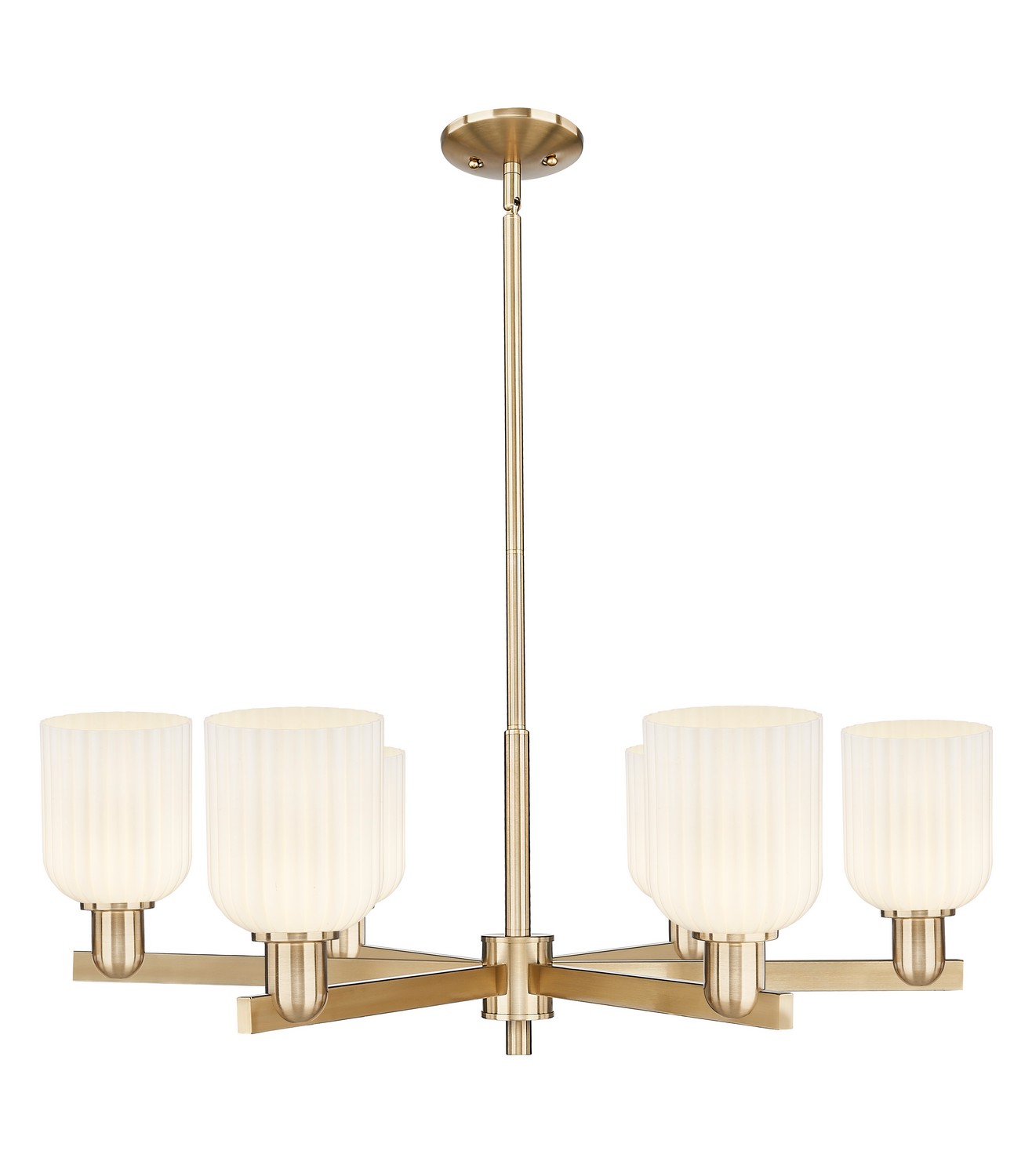 Six Light Chandelier by Innovations - Arcadia Collection, Champagne Bronze Finish - 716-6CR-CB-G559-5GWH