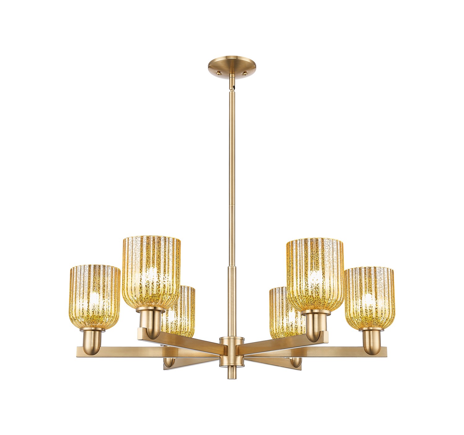 Six Light Chandelier by Innovations - Arcadia Collection, Champagne Bronze Finish - 716-6CR-CB-G559-5ME