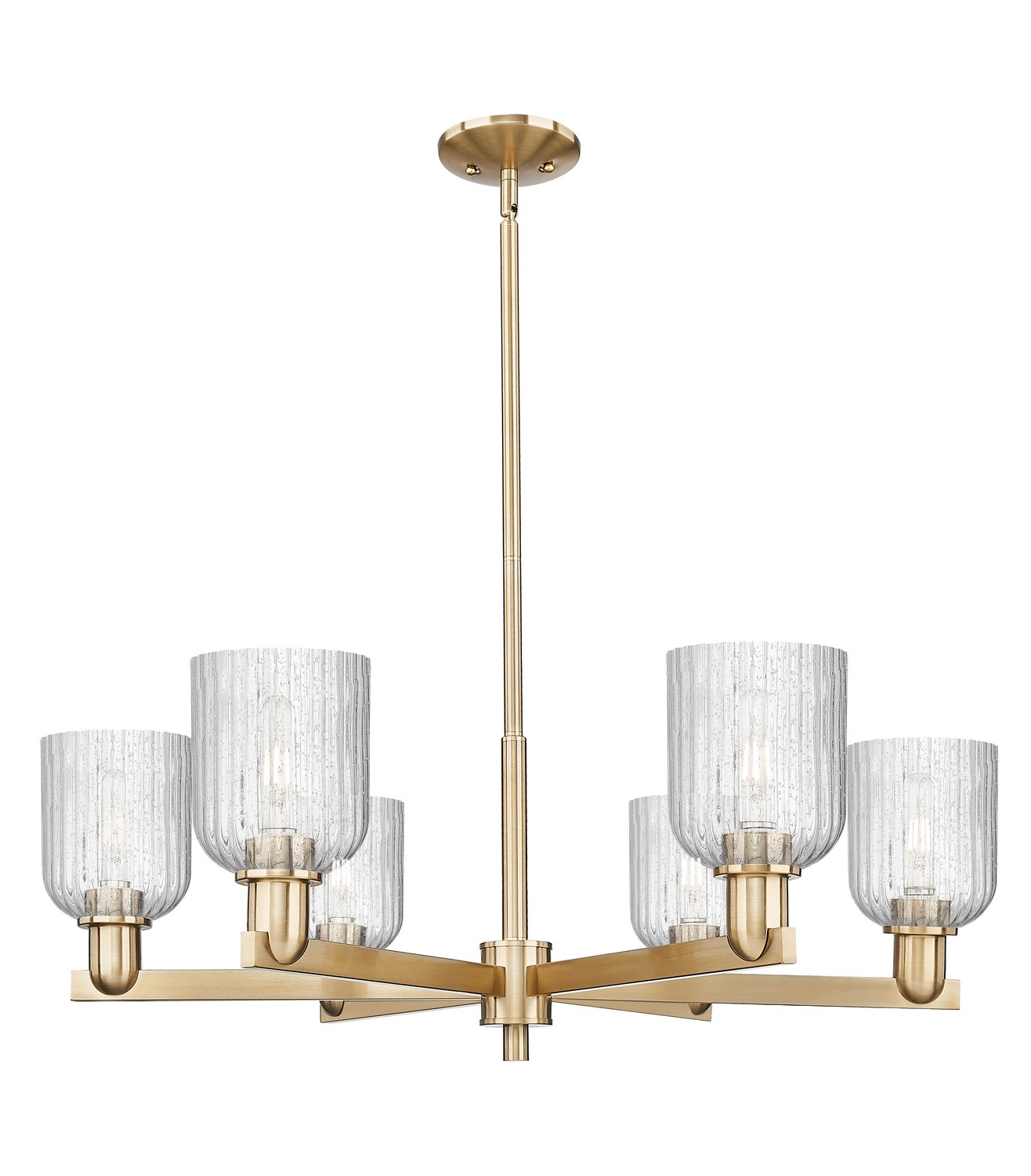 Six Light Chandelier by Innovations - Arcadia Collection, Champagne Bronze Finish - 716-6CR-CB-G559-5SDY