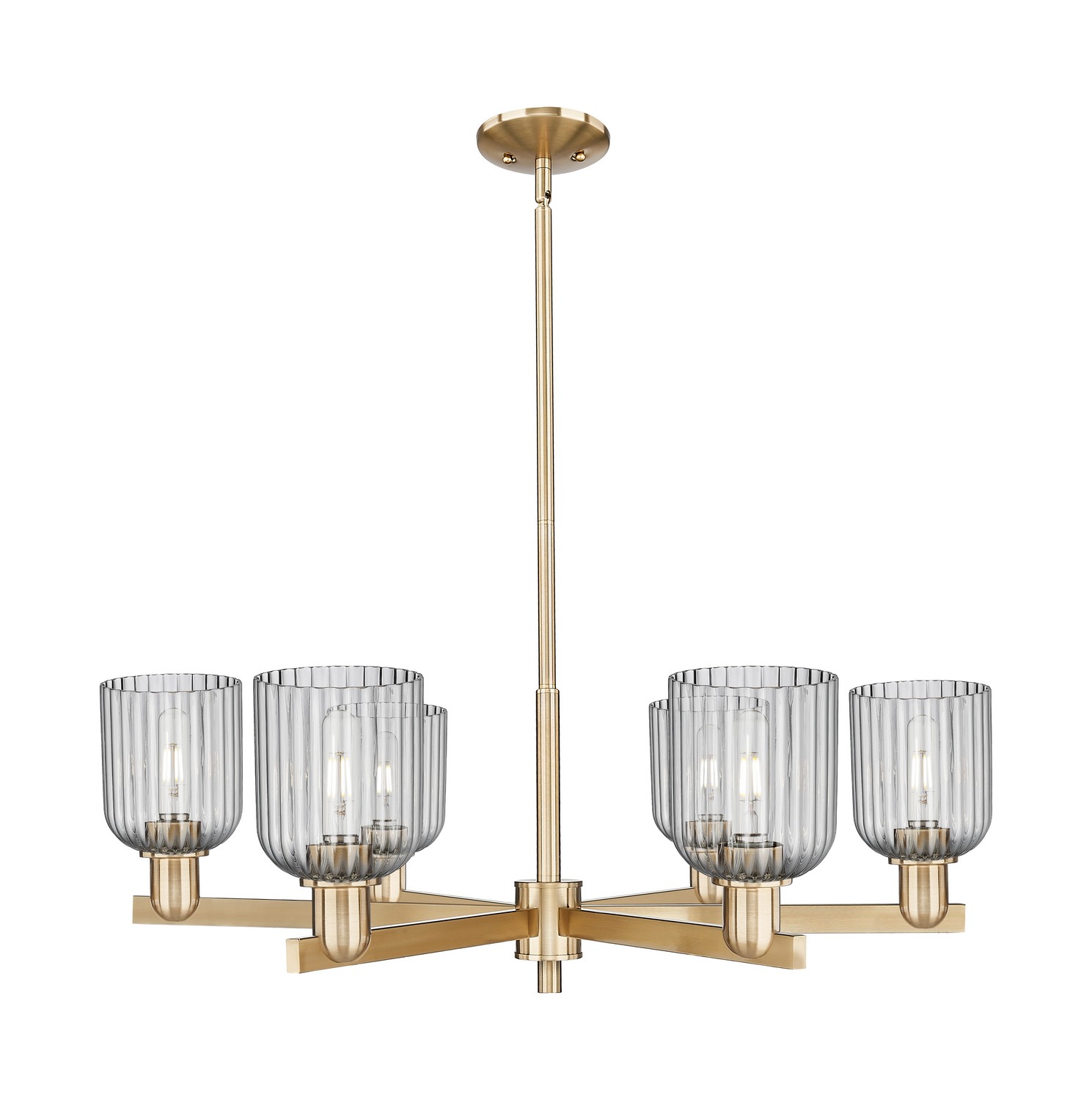 Six Light Chandelier by Innovations - Arcadia Collection, Champagne Bronze Finish - 716-6CR-CB-G559-5SM