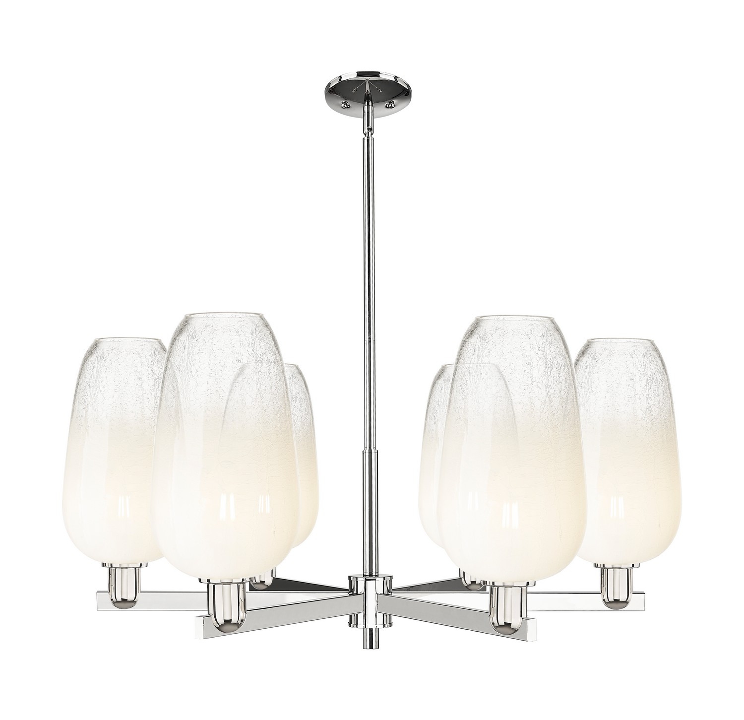 Six Light Chandelier by Innovations - Arcadia Collection, Polished Nickel Finish - 716-6CR-PN-G484-7OP