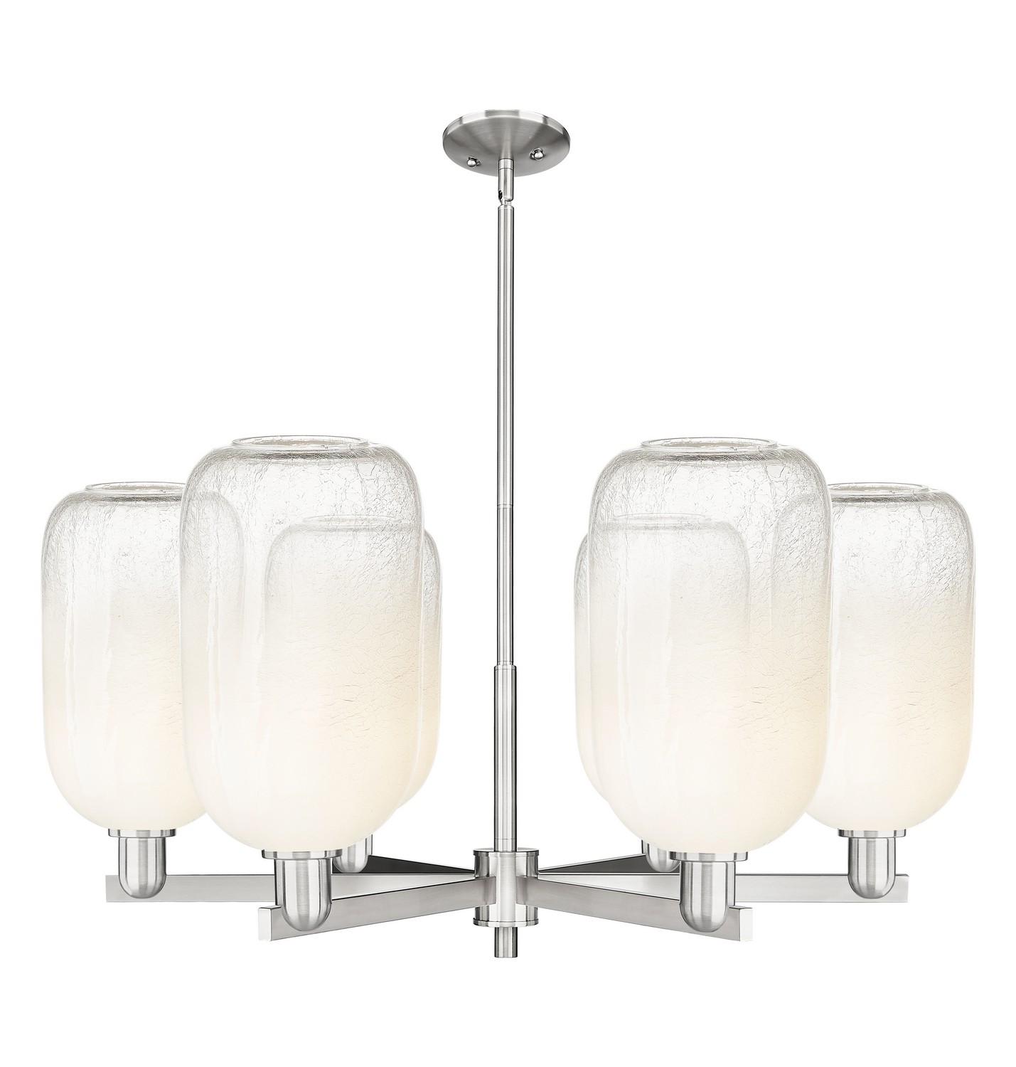 Six Light Chandelier by Innovations - Arcadia Collection, Satin Nickel Finish - 716-6CR-SN-G482-7OP