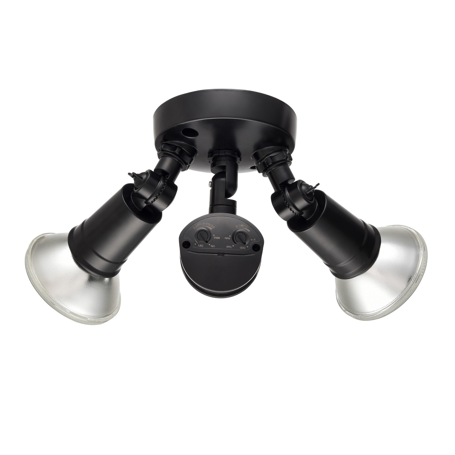 Millennium Lighting M-16002-PBK Twin Head Basic 2 Light 4.75 inch Powder Coated Black Outdoor Security Flood Light