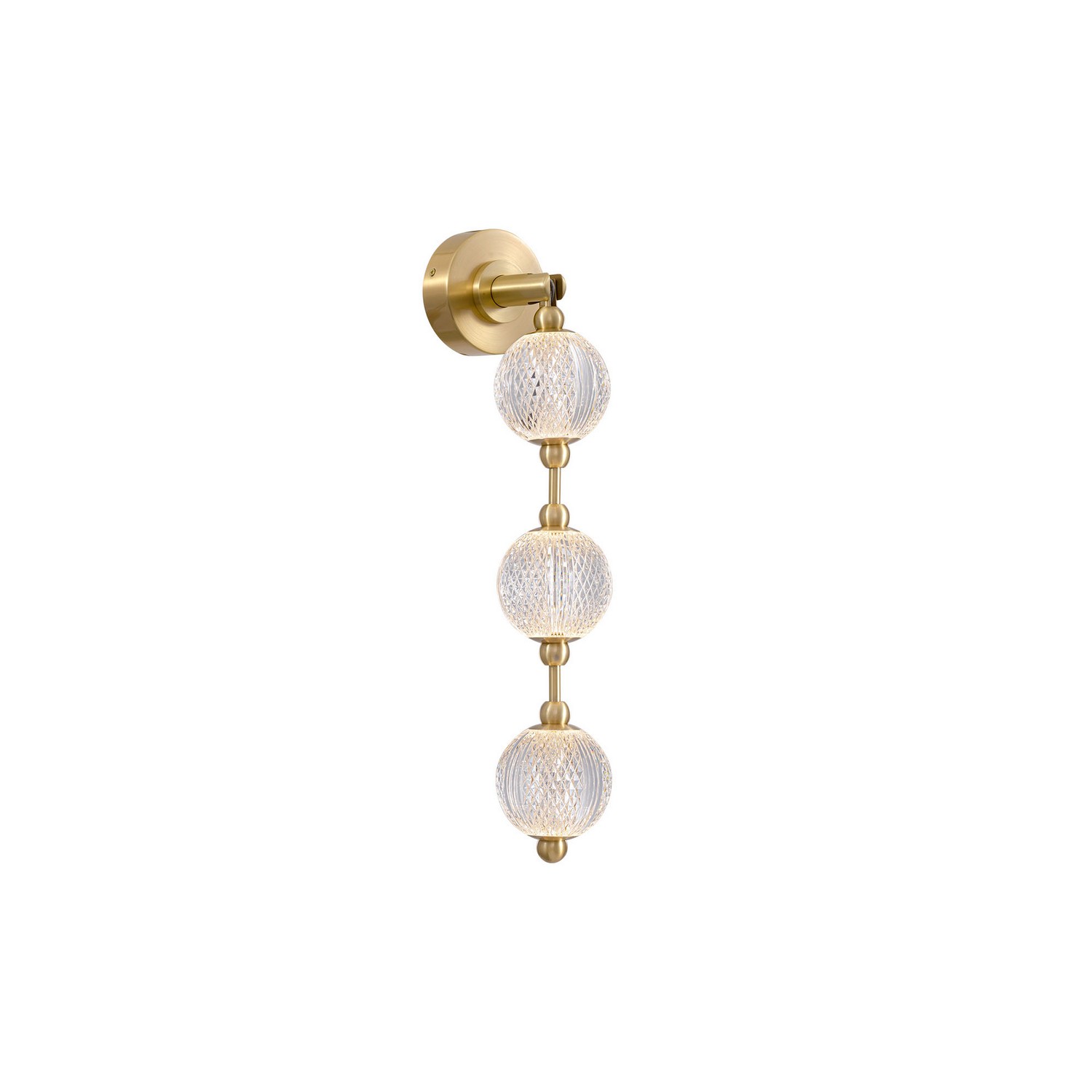 Photos - Chandelier / Lamp Alora Natural Brass LED Wall Bathroom Vanity Light from the Marni Collection WV321003NB-UNV-010