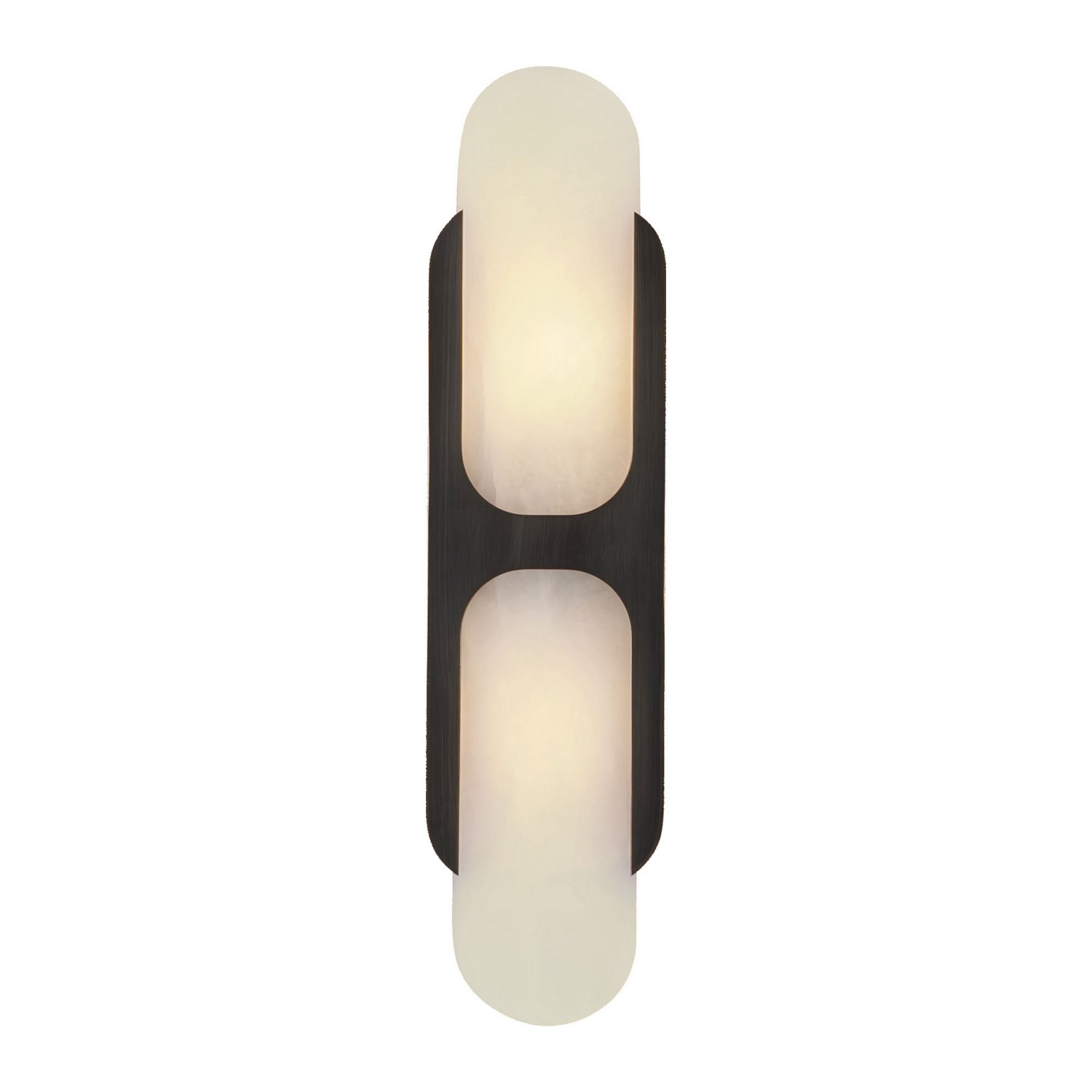 Alora Odin 17-in Alabaster Socket Damp-Rated Wall/Vanity Light with Finish - Urban bronze/alabaster