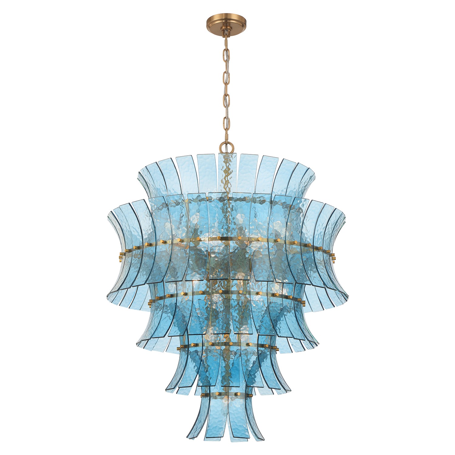 21 Light Chandelier by Crystorama - Abigail Collection, Aged Brass Finish - ABI-2008-AG-BL