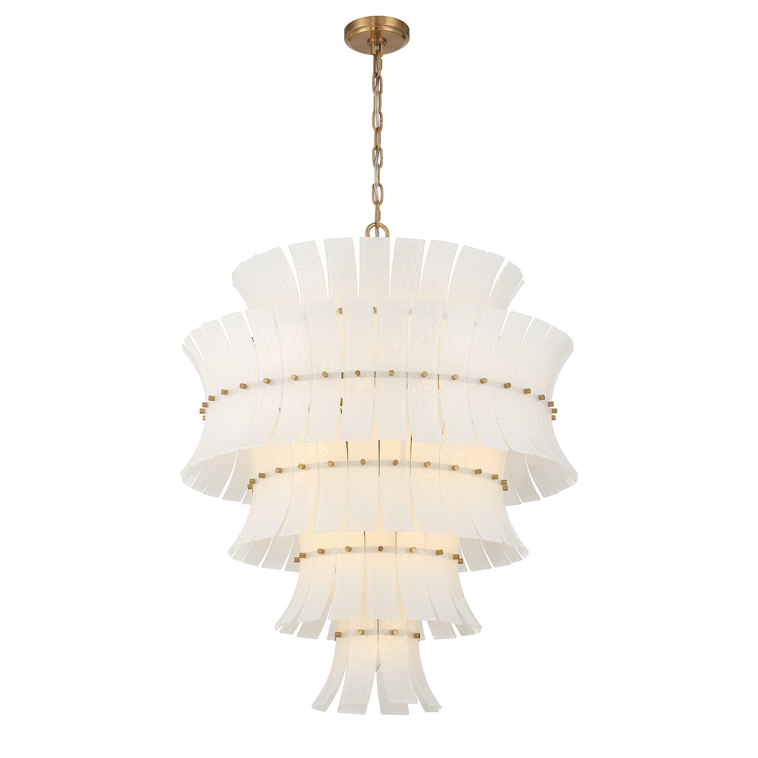 21 Light Chandelier by Crystorama - Abigail Collection, Aged Brass Finish - ABI-2008-AG-WH