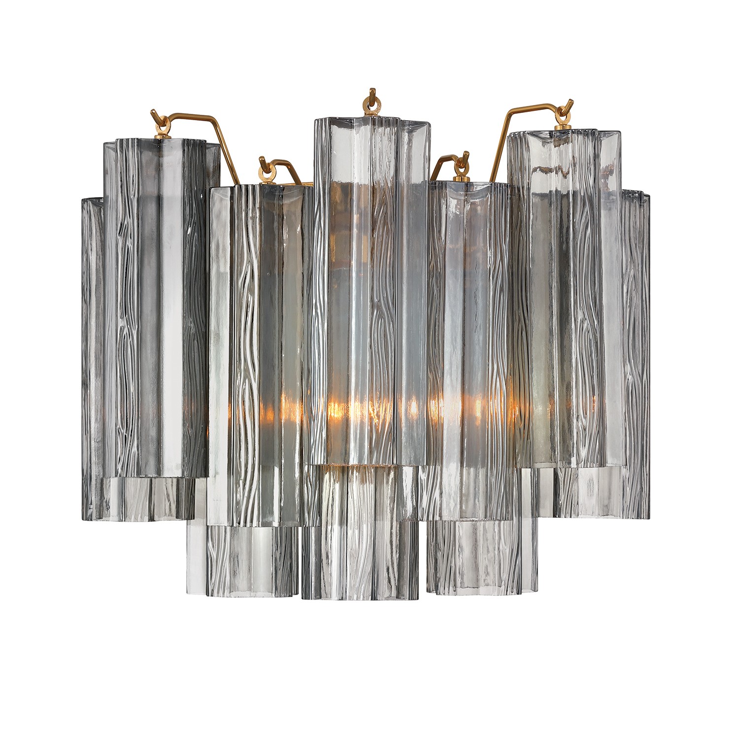 Two Light Wall Sconce by Crystorama - Addis Collection, Aged Brass Finish - ADD-302-AG-SM