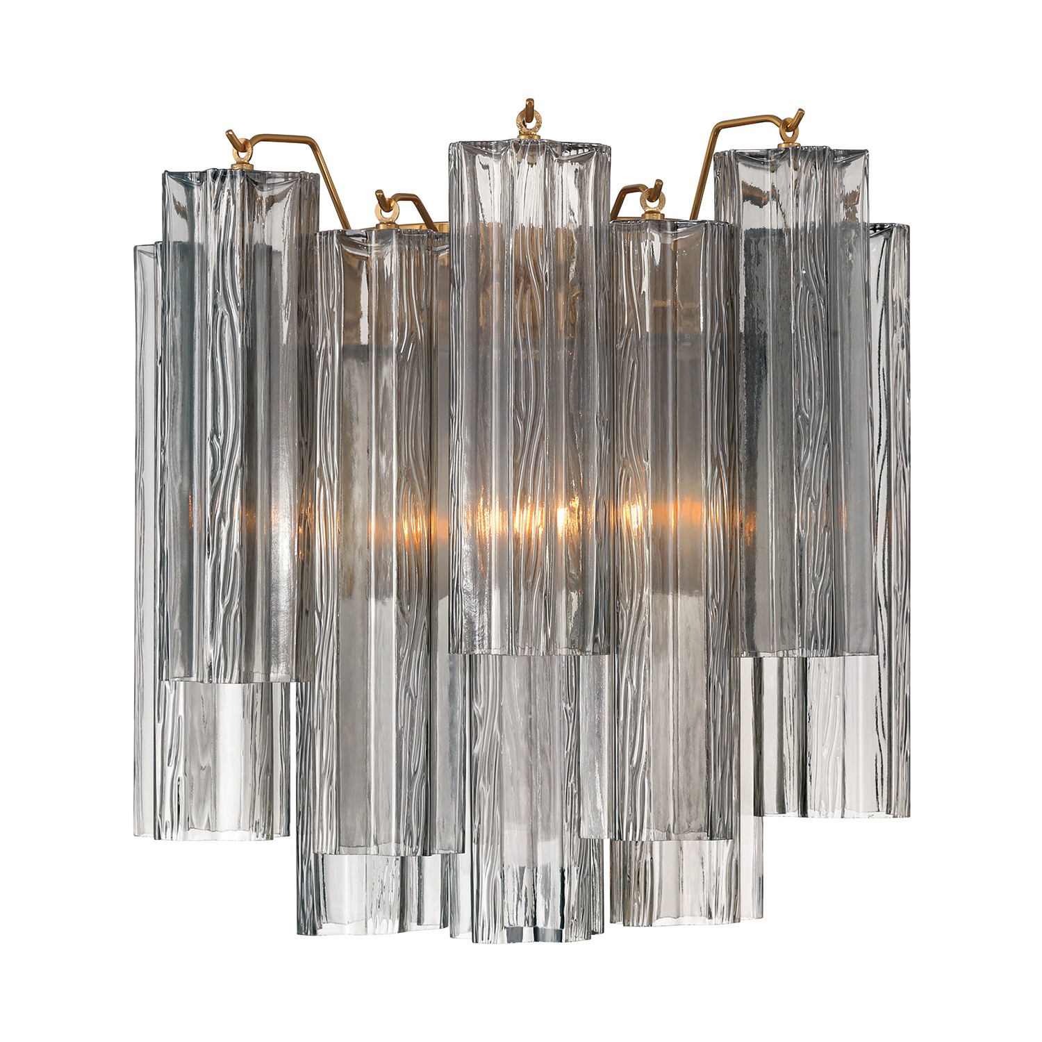 Two Light Wall Sconce by Crystorama - Addis Collection, Aged Brass Finish - ADD-303-AG-SM