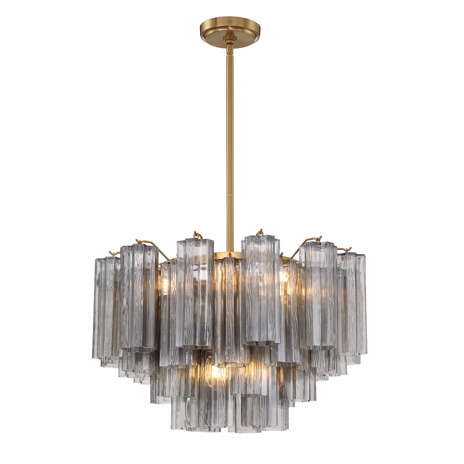 Nine Light Chandelier by Crystorama - Addis Collection, Aged Brass Finish - ADD-308-AG-SM