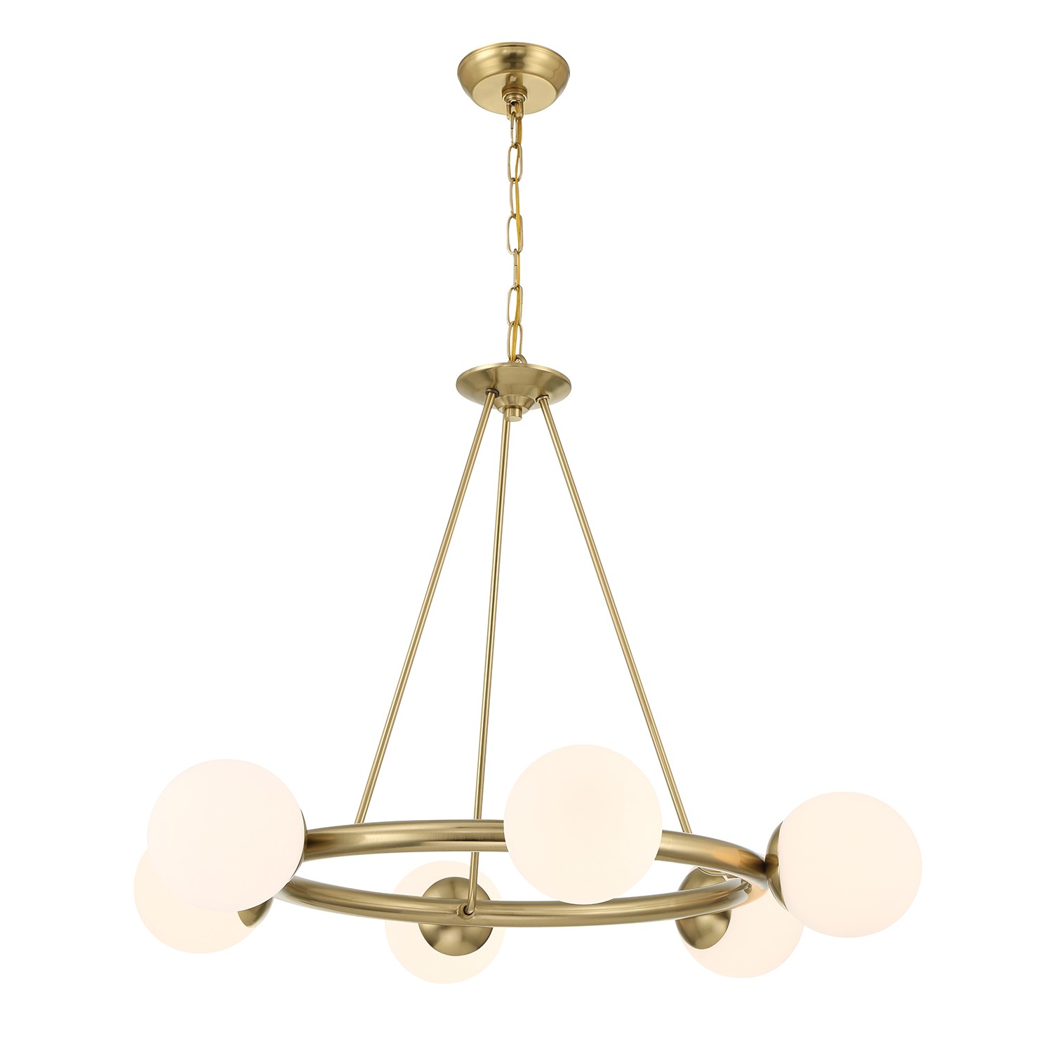 Six Light Chandelier by Crystorama - Maverick Collection, Vibrant Gold Finish - ED0161006VG