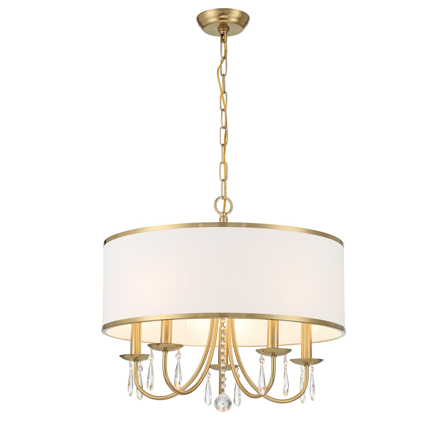 Five Light Chandelier by Crystorama - Adalynn Collection, Vibrant Gold Finish - ED0662205VG