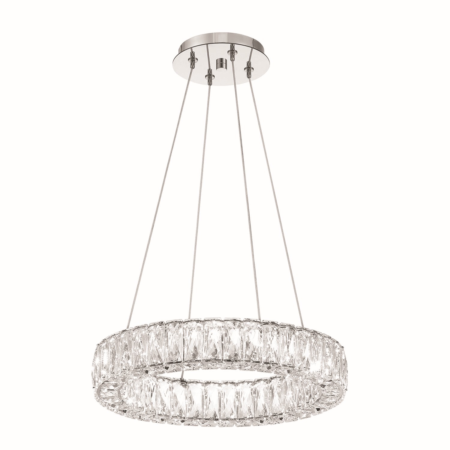 LED Chandelier by Crystorama - Kinsley Collection, Polished Chrome Finish - ED3541801CH
