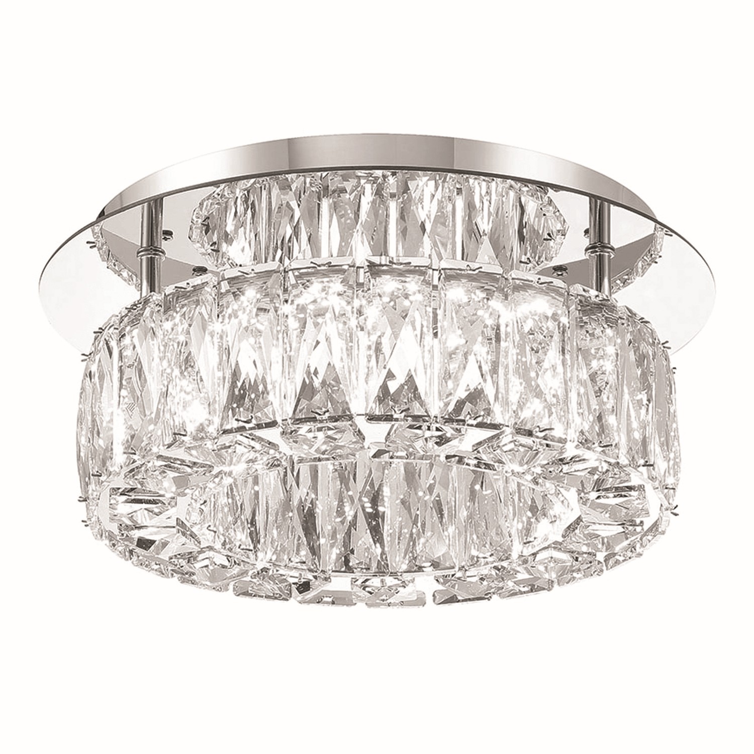 LED Flush Mount by Crystorama - Kinsley Collection, Polished Chrome Finish - ED3551201CH