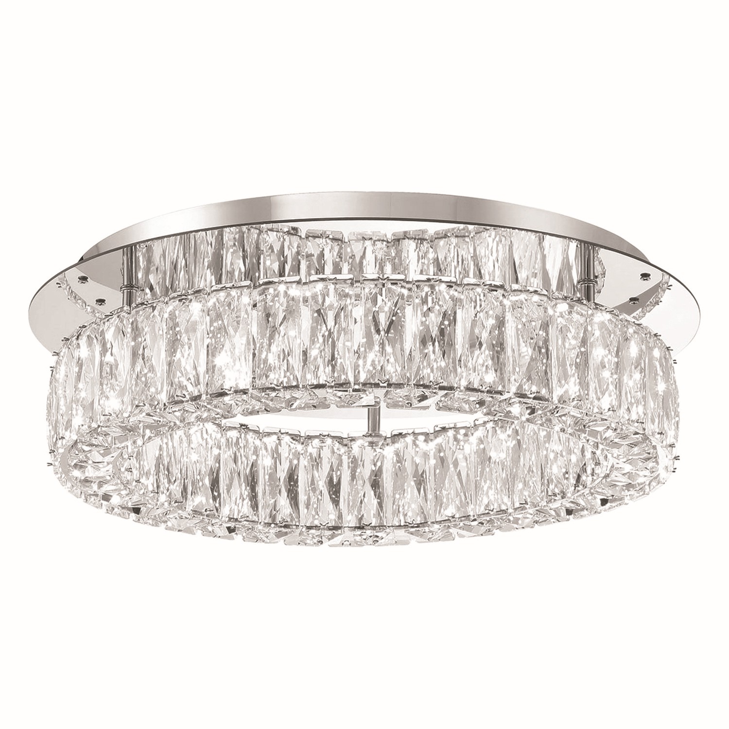 LED Flush Mount by Crystorama - Kinsley Collection, Polished Chrome Finish - ED3551801CH