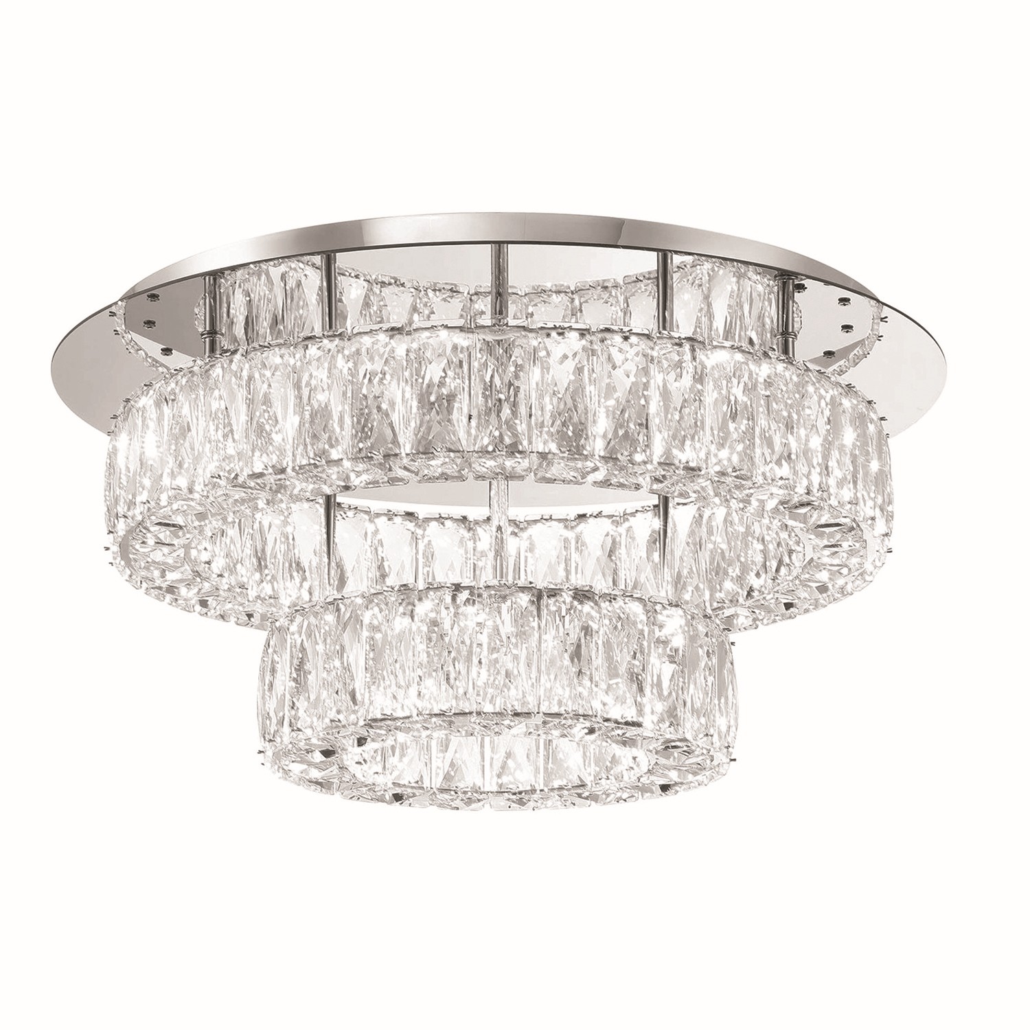 LED Flush Mount by Crystorama - Kinsley Collection, Polished Chrome Finish - ED3552001CH