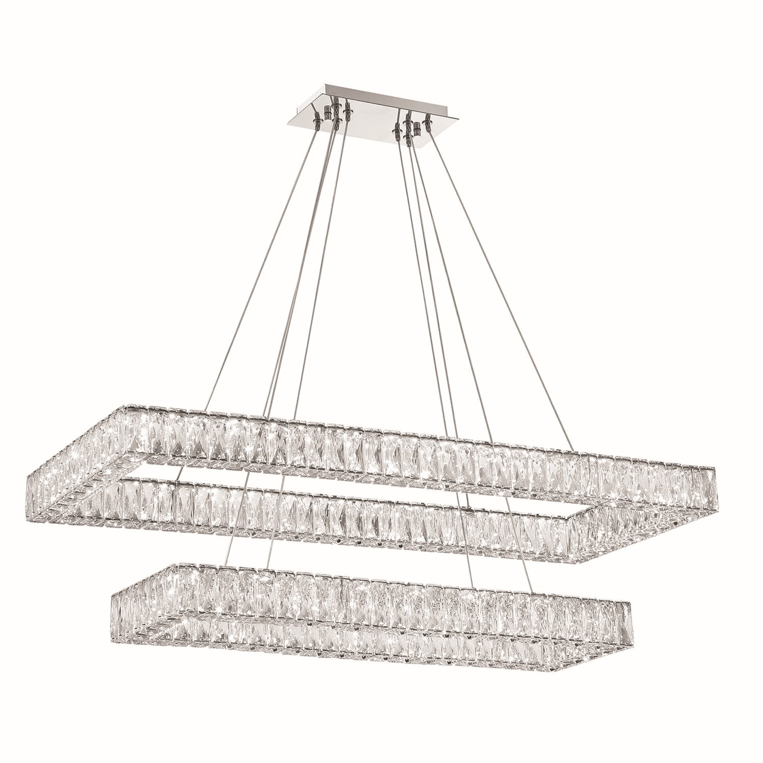 LED Chandelier by Crystorama - Kinsley Collection, Polished Chrome Finish - ED3564202CH