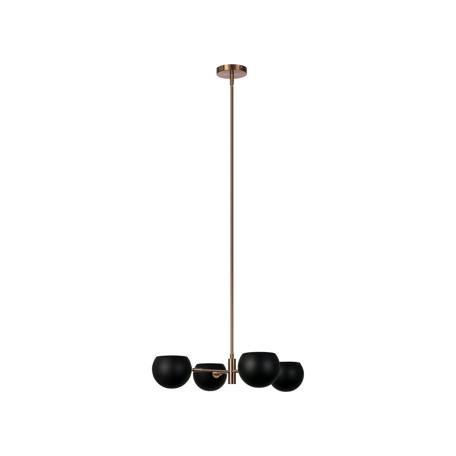Matteo Lighting CX31704MBAG Orb 4 Light 25.38 inch Matte Black Pendant Ceiling Light