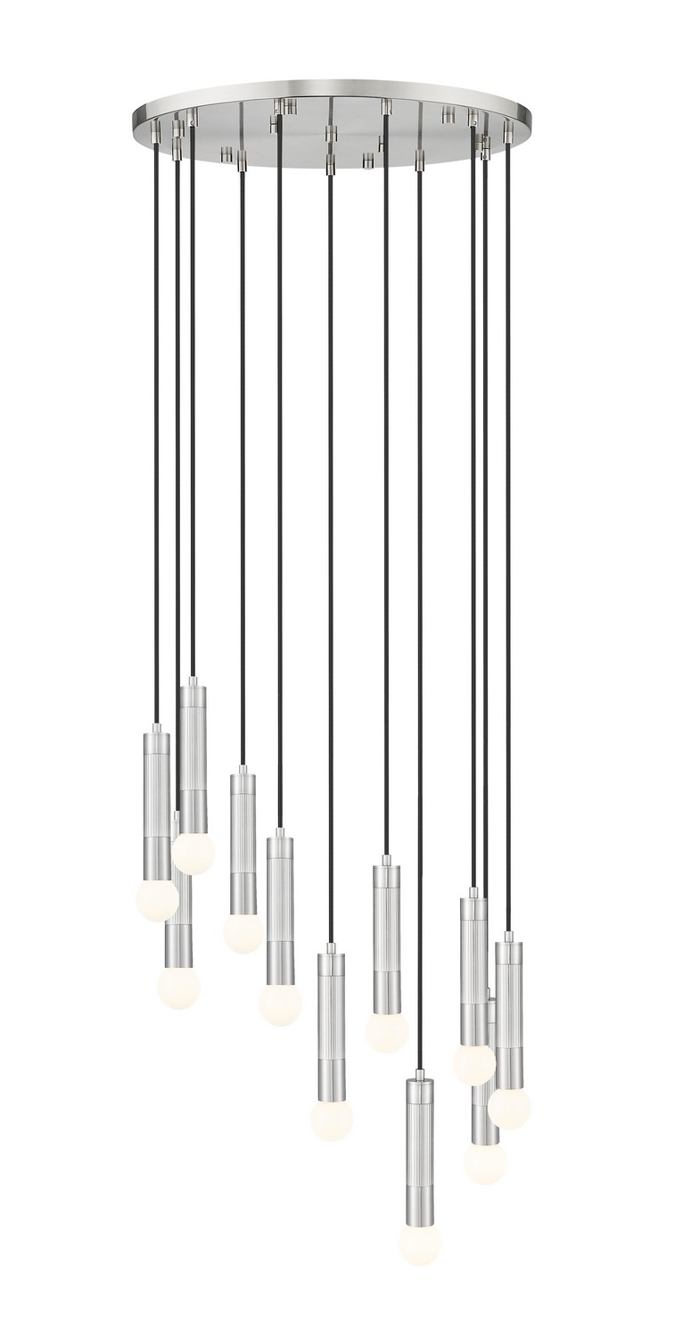 Photos - Chandelier / Lamp Wide Z-Lite Brushed Nickel Chandelier from the Stari Collection 1956P-11R-BN 