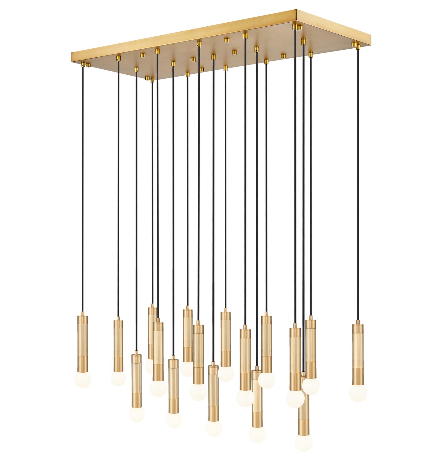 17 Light Linear Chandelier by Z-Lite - Stari Collection, Modern Gold Finish - 1956P-17L-MGLD