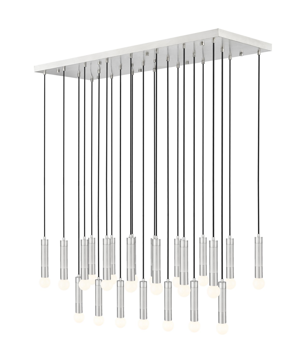 23 Light Linear Chandelier by Z-Lite - Stari Collection, Brushed Nickel Finish - 1956P-23L-BN